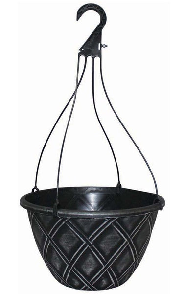 Southern Patio CF-029823 Dynamic Design Pot Lattice Hanging Basket, 12"