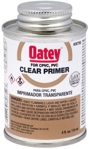 Oatey 30750 NSF Listed Primer, Clear, 4 OZ