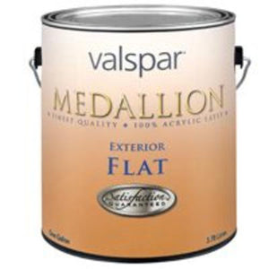 Valspar 27-45508 GAL Medallion Exterior Flat Latex Paint, 1 Gallon, Pastel Base