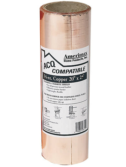 Amerimax 67520 Copper Flashing, 20" x 25&#039;