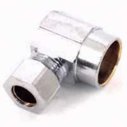 Plumb Pak PP77PCLF Water Supply Connector Angle, 3/8" x 1/2", Chrome