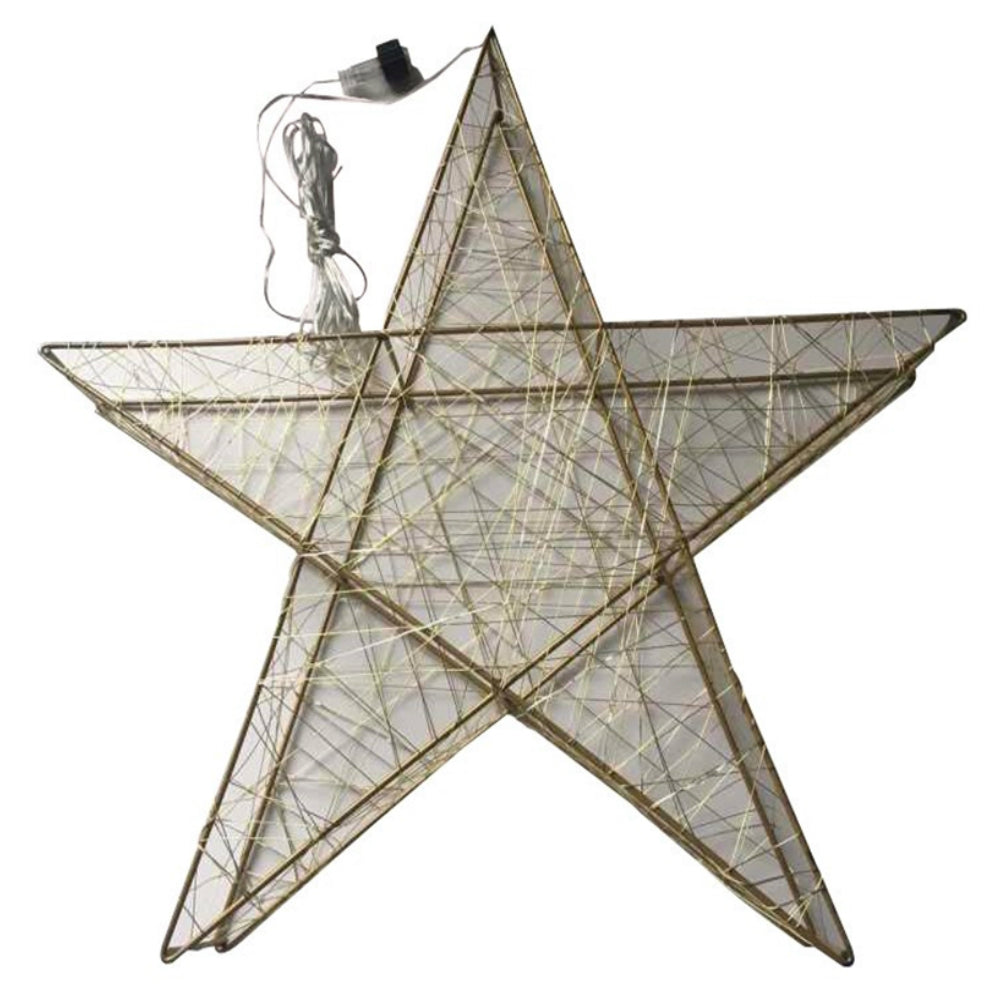 Santas Forest 48408 Star With Battery 3D Micro LED Lights, 24 Ft