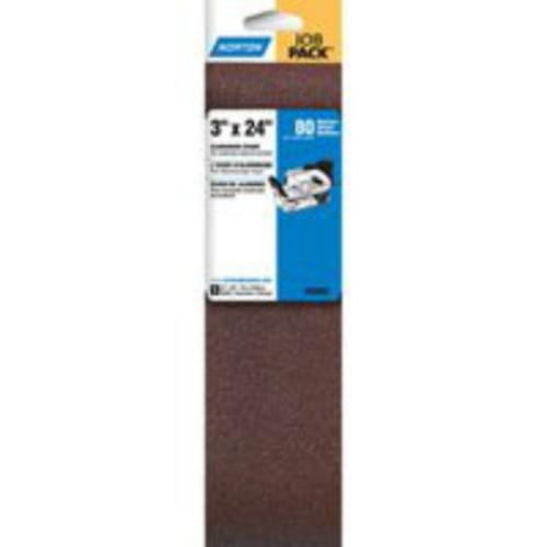 Norton 07660702067 80-Grit Power Cloth Sanding Belt, 3"x24"