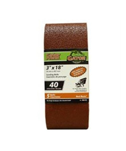 Gator 7035-012 Heavy Duty Resin Bond Power Sanding Belt, 18" x 3", 40 Grit
