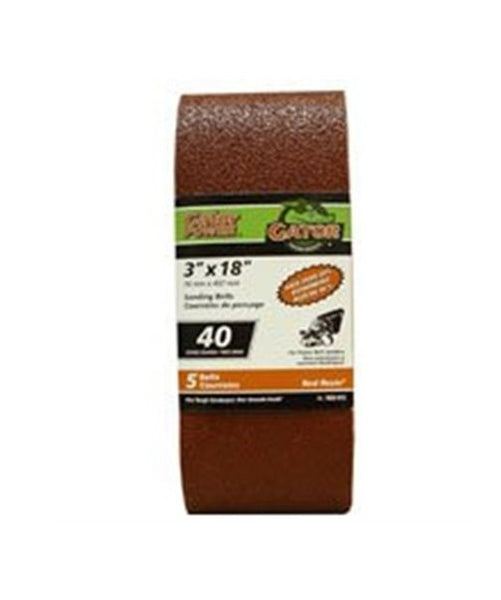 Gator 7035-012 Heavy Duty Resin Bond Power Sanding Belt, 18" x 3", 40 Grit