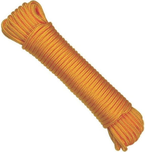 Ben-Mor 60630 Diamond Braided Polyester Rope, 5/32" x 45&#039;, Orange