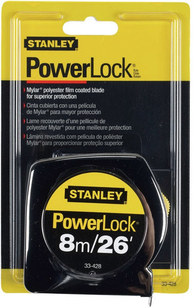 Stanley 33-428 Powerlock Tape Rule, Chrome, 1" x 7.5 Meter (25&#039;)