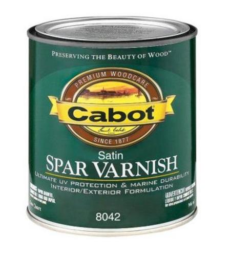 Cabot 144.0008042.005 Spar Varnish, Satin,  Interior  Exterior, 1 Quart