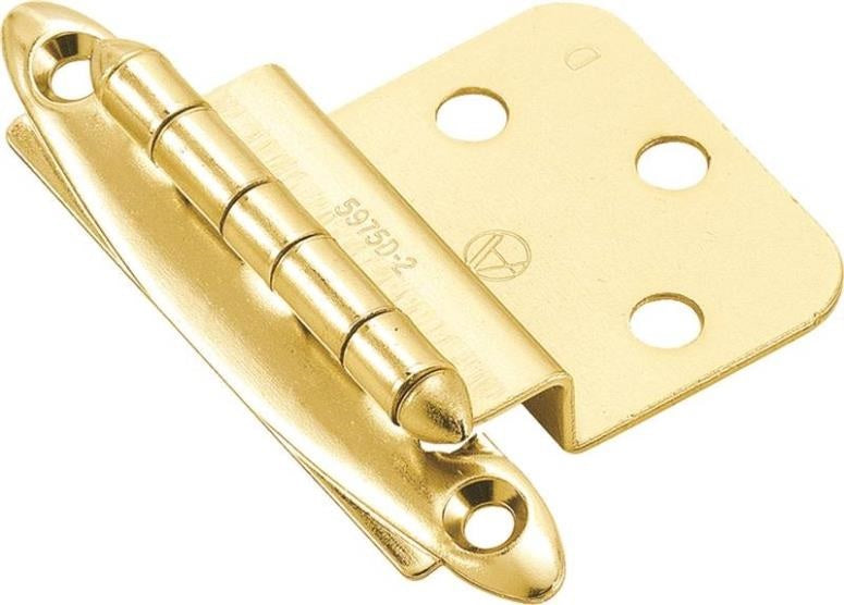 Amerock BPR34173 Non Self-Closing Cabinet Hinge, Bright Brass