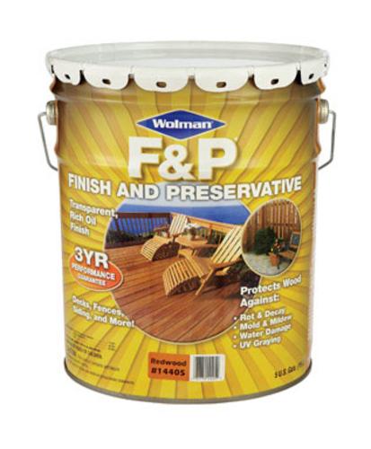 Wolman  14405 Wood Finish and Preservatives, Redwood, 5 Gallon