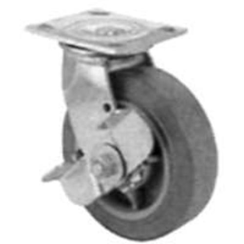 ProSource JC-T08 Swivel Plate Caster, Thermoplastic Rubber Wheel