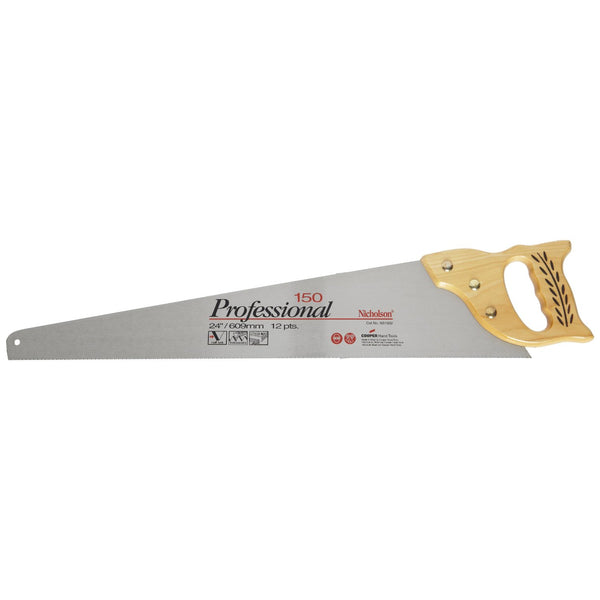 Nicholson NS1502 Professional Standard Tooth Handsaw, 24"