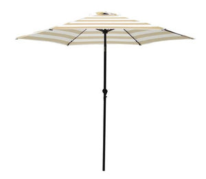 Seasonal Trends UM90BKOBD04/WT Market Umbrella, Taupe/White