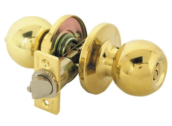 Prosource T3700V-PS T3 Tubular Entry Knobset, Polished Brass