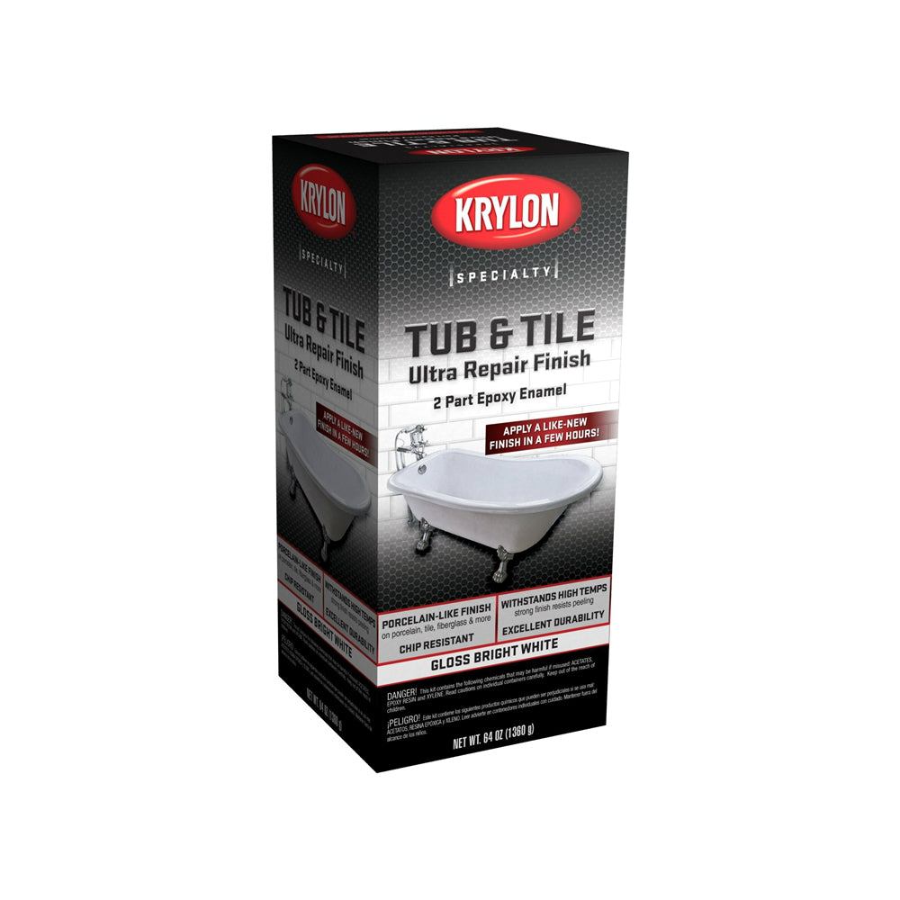 Krylon K04501007 Tub & Tile Ultra Repair Finish, 64 Ounce