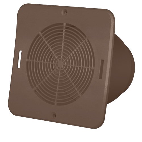 Duraflo 646015BR Bathroom Soffit Exhaust Vent, Brown, 6.75" x 5.75"