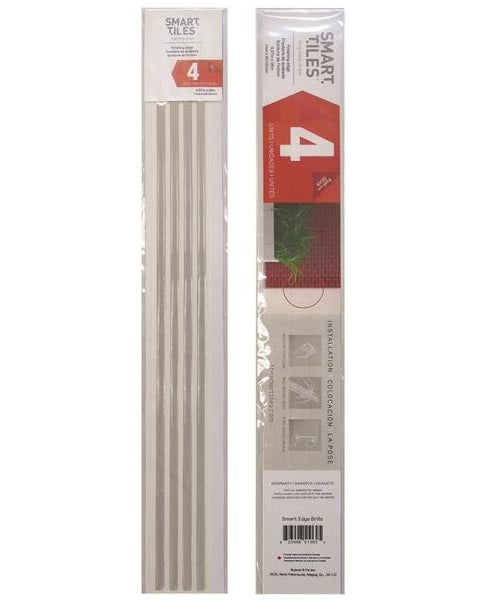Smart Tiles SE1076-4 Smart Edge, Peel & Stick, 0.27" x 18" x 0.066", Brillo