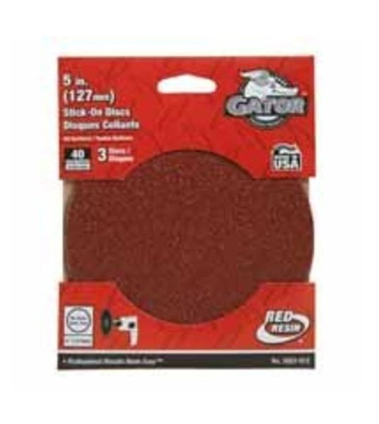 Gator 3003-012 Adhesive Back Sanding Discs, Grit 40, Aluminum Oxide
