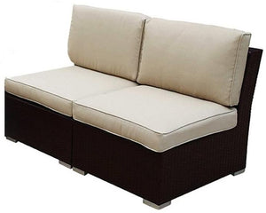 Seasonal Trends 62102 Armless Wicker Chair Section