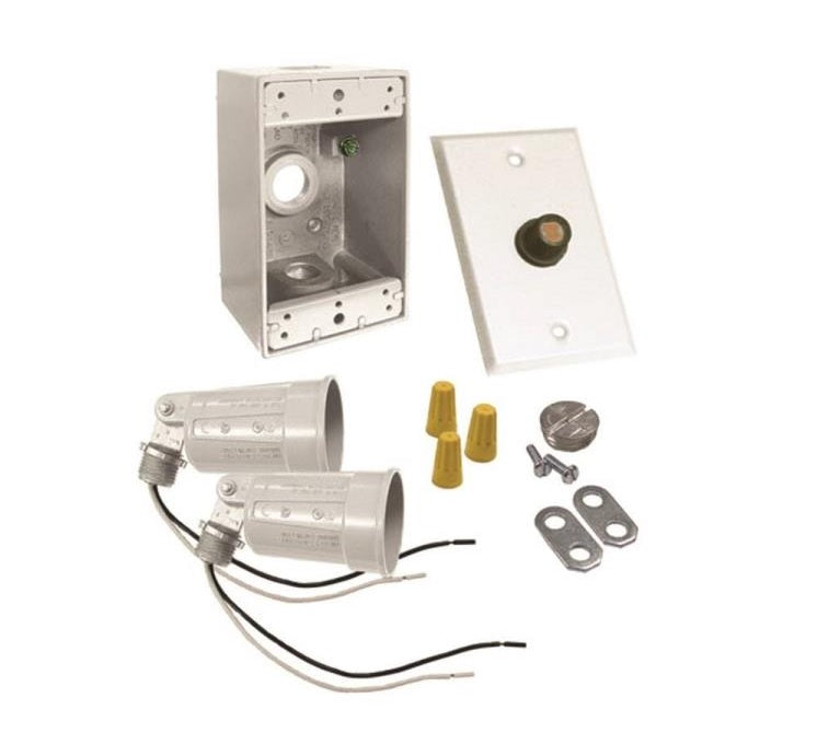 Bell 5883-6 Floodlight Kit With Photocell, White
