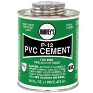 Harvey's 018220-12 Pvc Cement, 16 Oz