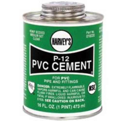 Harvey&#039;s 018220-12 Pvc Cement, 16 Oz