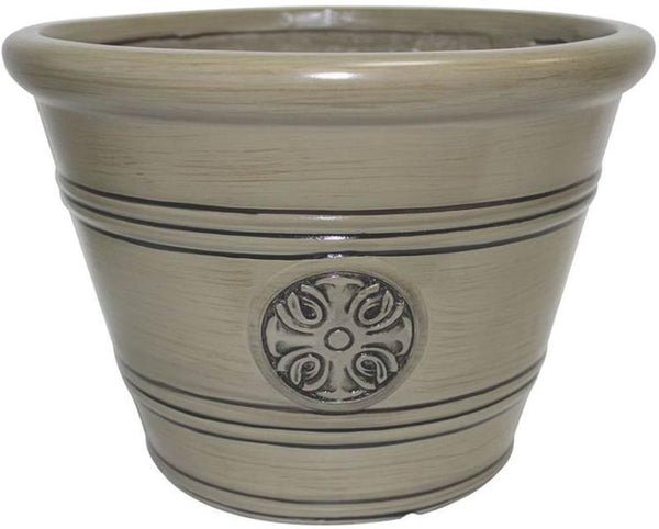 Southern Patio HDP-019282 Modesto Planter, 12" Chinchilla