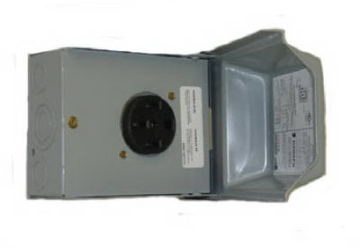 GE U054P Outdoor Raintite Receptacle Enclosure, 50 Amp