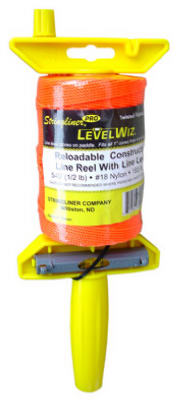 Stringliner 24406 Wiz Construction Line Reel 540', Fluorescent Orange