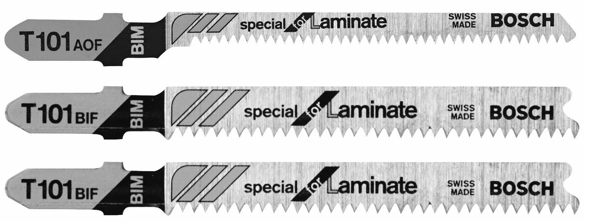 Bosch T503 Hardwood/Laminate Flooring T-Shank Jig Saw Blade Set, 3/Pack
