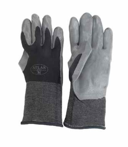 Atlas 370BM-07.RT Nitrile Tough Glove, Medium, Black