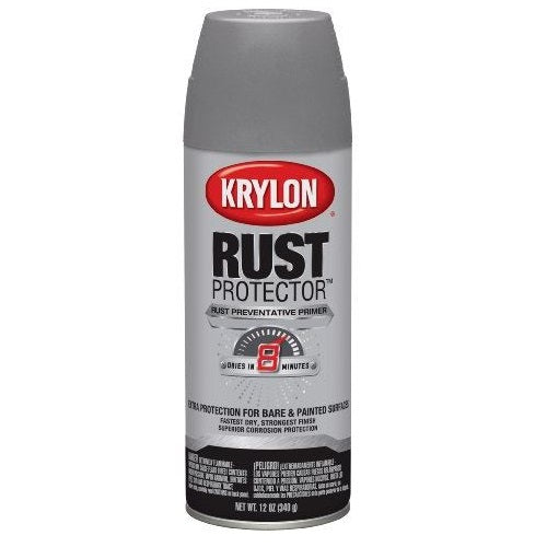 Krylon 69038 Rust Protector Spray Paint, 12 Oz, Gray Primer