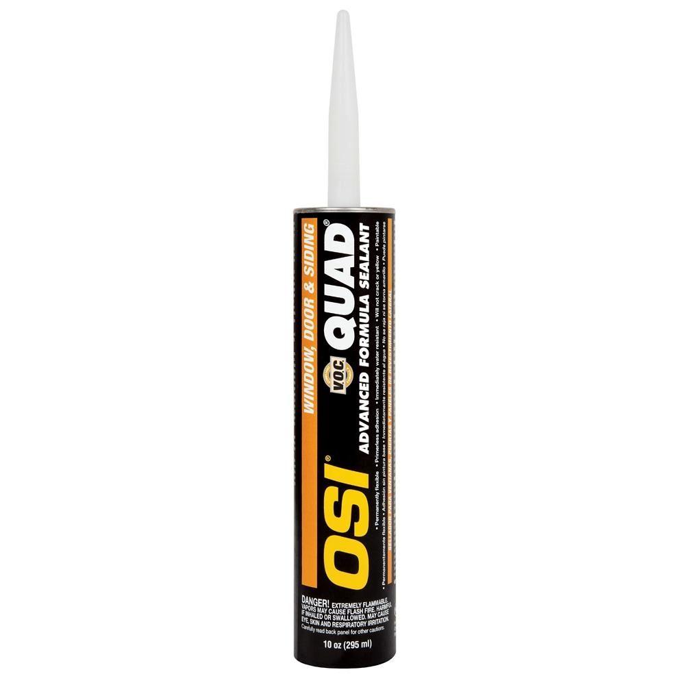 OSI 1637013 QUAD Advanced Formula Window Door and Siding Sealant, 10 fl oz