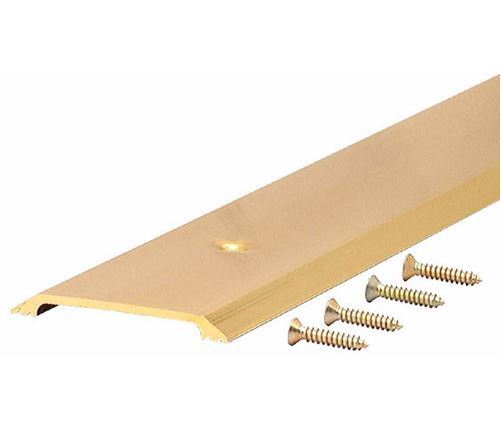 M-D Building 09613 Flat Top Threshold, 2.5" x 36", Brite Gold