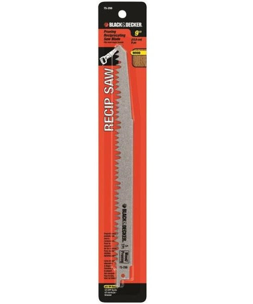 Black & Decker 75-299 Taper Reciprocating Saw Blade, 9-1/2"