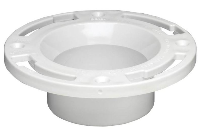 Oatey 43502 Level-Fit Closet Flange Without Test Cap, 3"- 4"