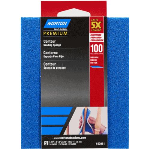 Norton 07660782081 5X Contour Sanding Pads Medium, 100 Grit