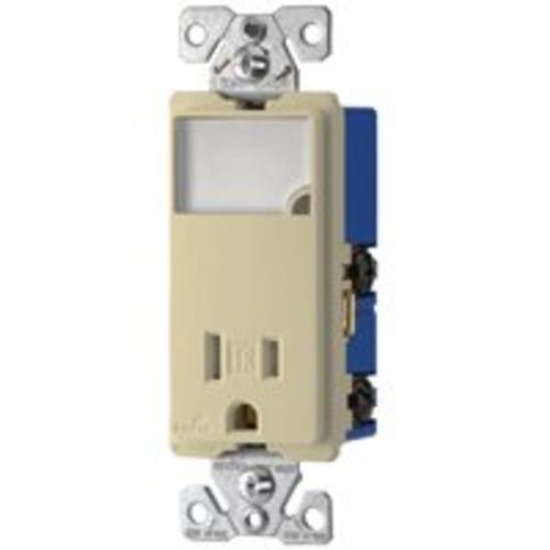 Cooper Wiring TR7735V-BOX Single Pole Night Light/Receptacle, Ivory