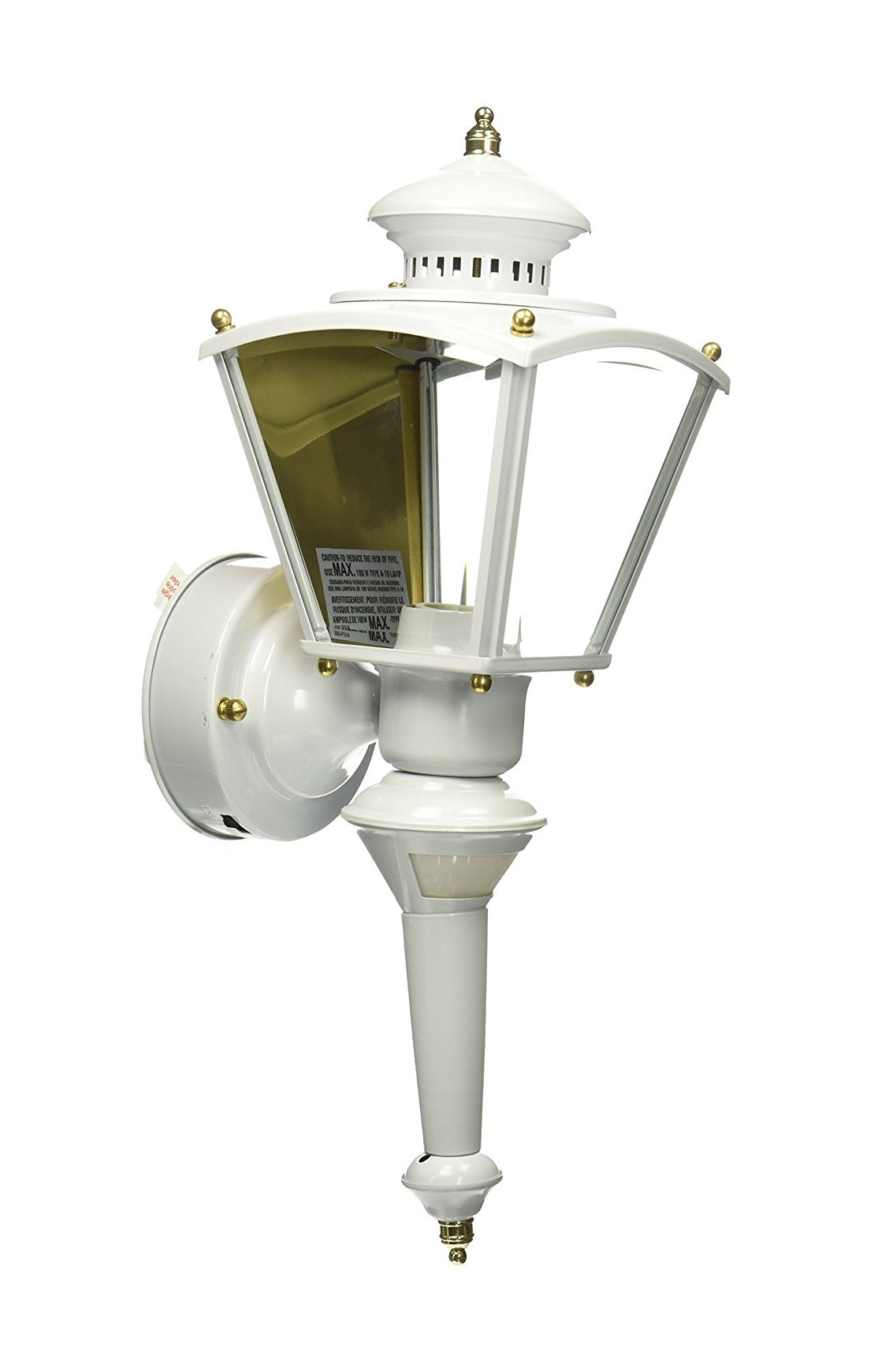 Heath Zenith HZ-4150-WH Motion Sensor Coach Light, 100 Watt