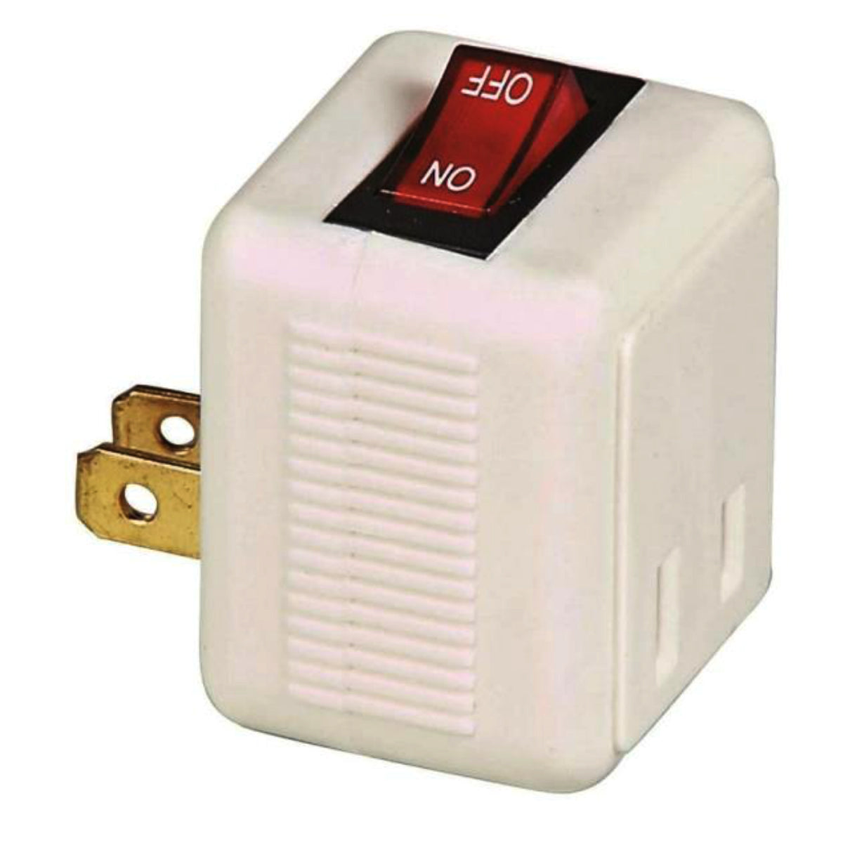 Cooper Wiring BP4404W Polarized Plug-In Switch, White, 15 Amp