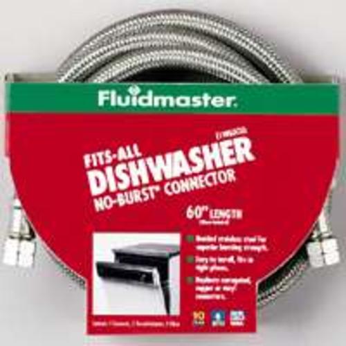 Fluidmaster 1W72CU Connector Dishwasher 72",Braided stainless steel w/polymer core and brass nuts,Code approved, meets,