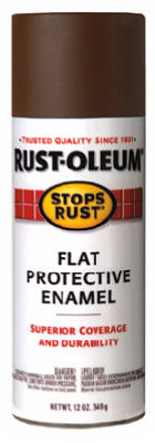 Rust-Oleum® 214085 Stops Rust® Protective Enamel Spray, 12 Oz, Flat Brown