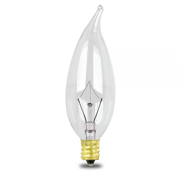 Feit Electric 25CFC/15-130 Flame Tip Incandescent Light Bulb, 25 Watt