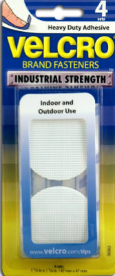 COIN STICKY BACK WHITE  1-7/8"