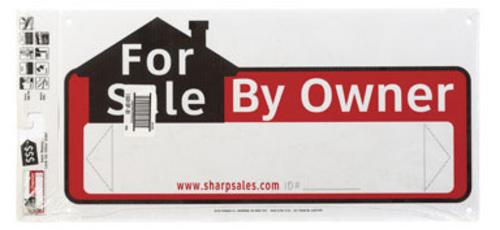 Hy-Ko SSP-201 For Sale By Owner Directional Sign  10" X 22"