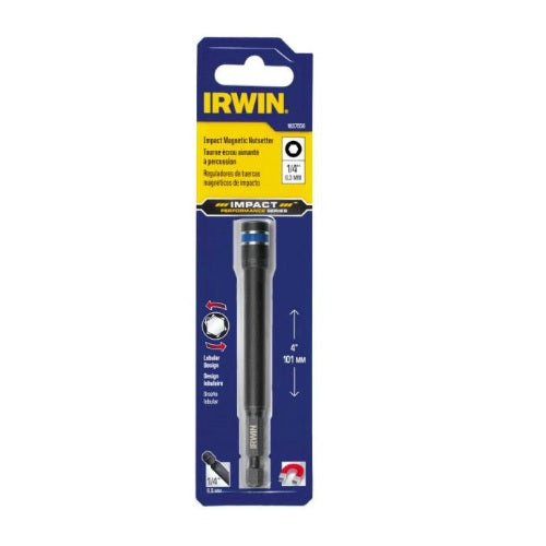 Irwin 1837556 Magnetic Lobular Impact Nutsetter, 1/4" x 4"