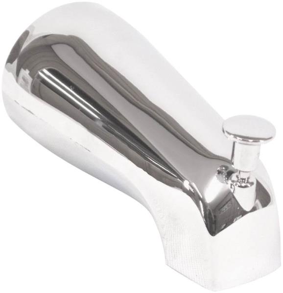 Us Hardware P-526C Bathtub Spout With Diverter, 5-1/2", Chrome Finish