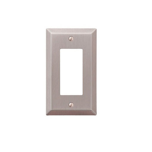 Amerelle 163RBN 1 Rocker-GFCI Wall Plate, Brushed Nickel