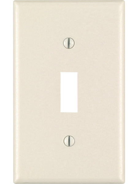 Leviton 000-78001-000 Toggle Wall Plate, 1 Gang, Light Almond
