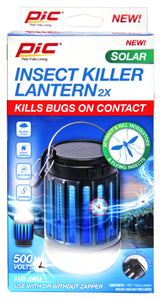 PIC SOLAR-PLZ Solar Insect Killer Lantern, 500 Volts
